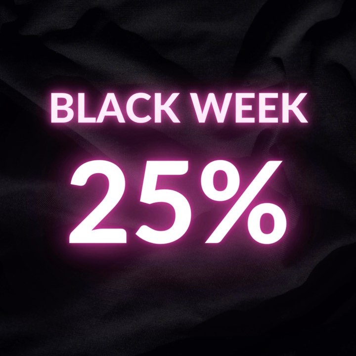 BLACK WEEK STARTS NOW🖤 Get 25% off everything* with the code BLACK25!

*cannot be combined with other discounts